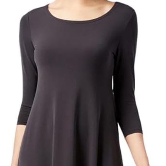 Alfani NWOT Asymmetric 3/4 Sleeve Jewel Neck Dress  (4) - Picture 12 of 13